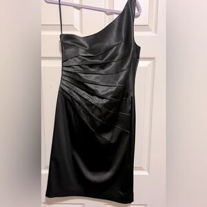 Formal black satin dress